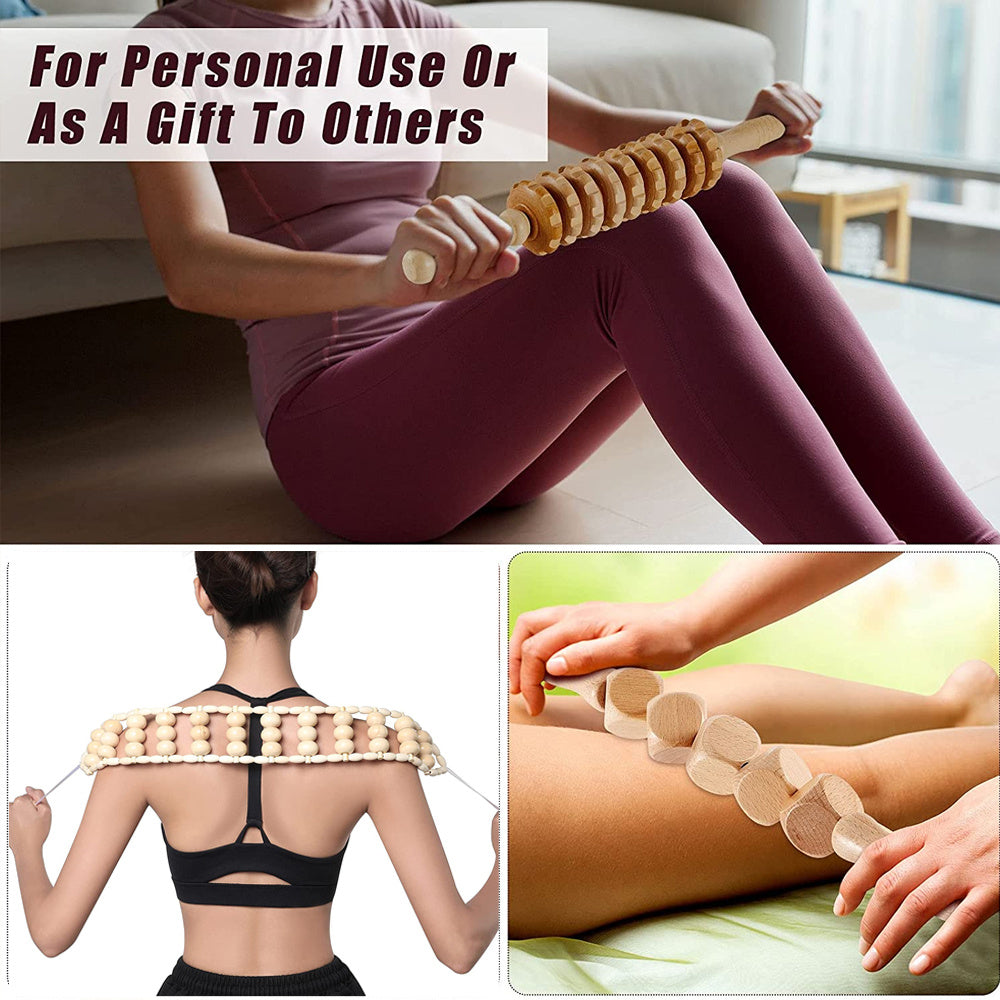 3pcs Anti-Cellulite wooden set