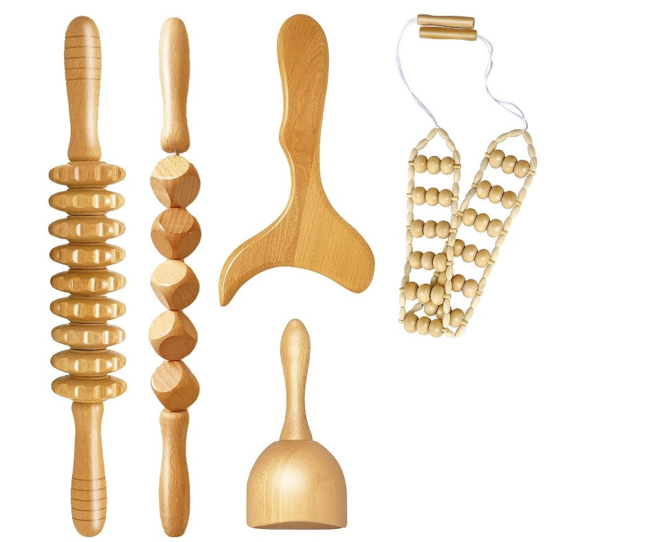 3pcs Anti-Cellulite wooden set